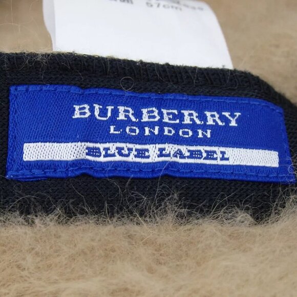 Authentic BURBERRY BLUE LABEL beret hat Angola/polyester [Used] - Picture 8 of 10